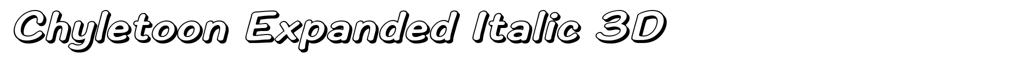 Chyletoon Expanded Italic 3D image